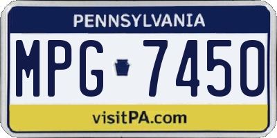 PA license plate MPG7450
