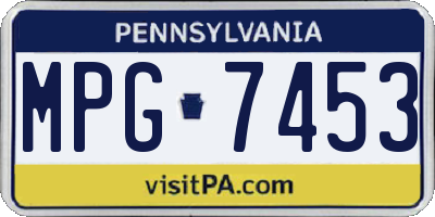 PA license plate MPG7453