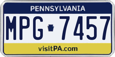 PA license plate MPG7457