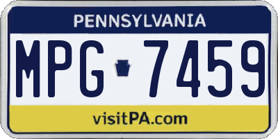 PA license plate MPG7459