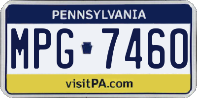 PA license plate MPG7460