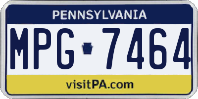 PA license plate MPG7464