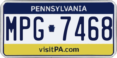 PA license plate MPG7468