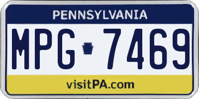 PA license plate MPG7469