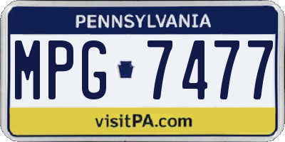 PA license plate MPG7477