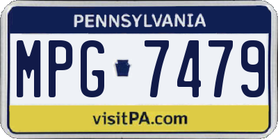 PA license plate MPG7479