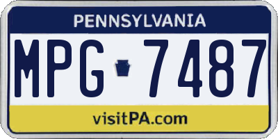 PA license plate MPG7487