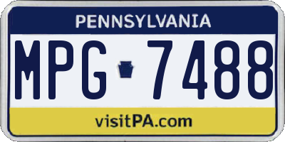 PA license plate MPG7488
