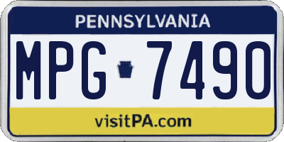 PA license plate MPG7490