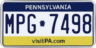 PA license plate MPG7498