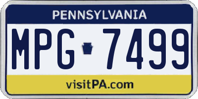 PA license plate MPG7499