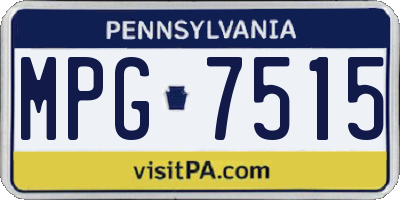 PA license plate MPG7515
