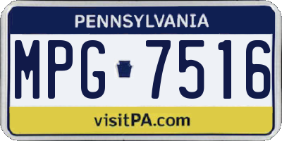 PA license plate MPG7516