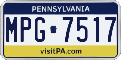 PA license plate MPG7517