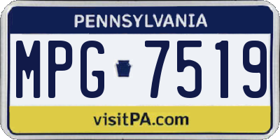 PA license plate MPG7519