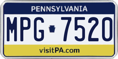 PA license plate MPG7520
