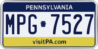 PA license plate MPG7527