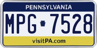PA license plate MPG7528