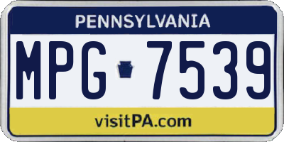 PA license plate MPG7539