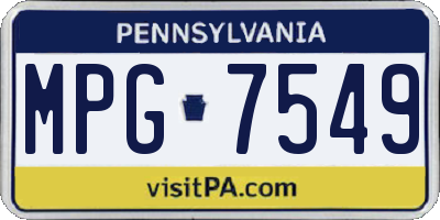 PA license plate MPG7549