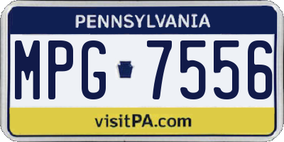 PA license plate MPG7556