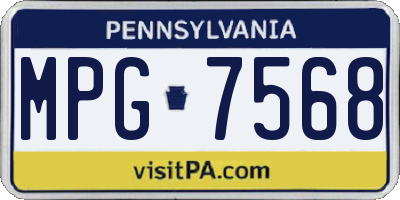 PA license plate MPG7568