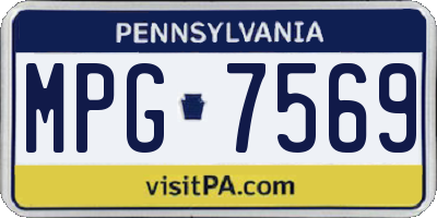 PA license plate MPG7569