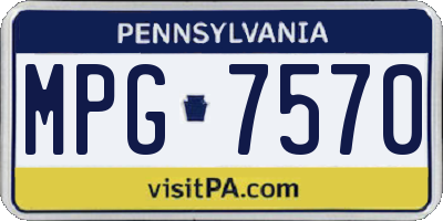 PA license plate MPG7570