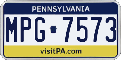 PA license plate MPG7573