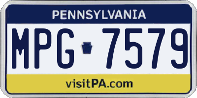 PA license plate MPG7579