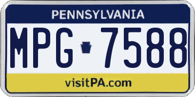 PA license plate MPG7588
