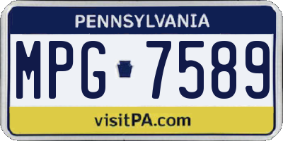 PA license plate MPG7589