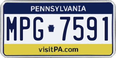 PA license plate MPG7591