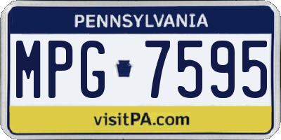 PA license plate MPG7595