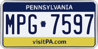 PA license plate MPG7597