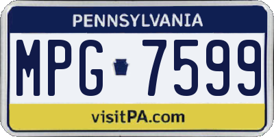 PA license plate MPG7599