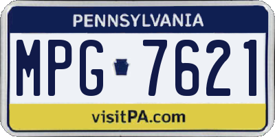 PA license plate MPG7621