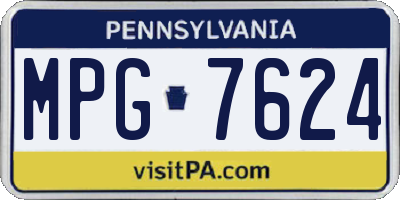 PA license plate MPG7624