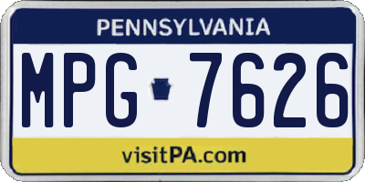 PA license plate MPG7626