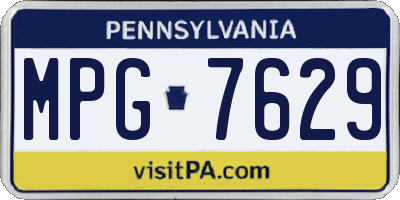 PA license plate MPG7629