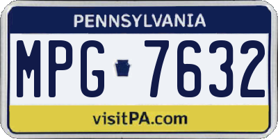 PA license plate MPG7632