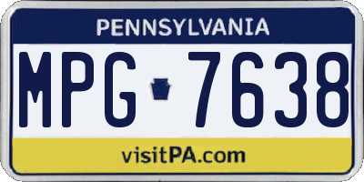 PA license plate MPG7638