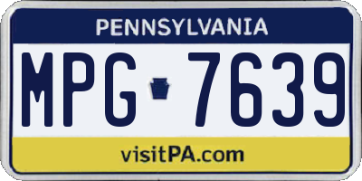 PA license plate MPG7639