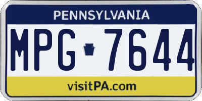 PA license plate MPG7644