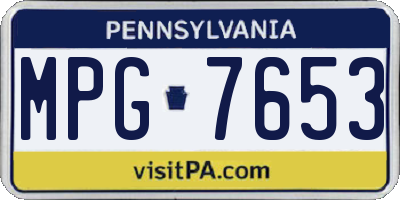 PA license plate MPG7653