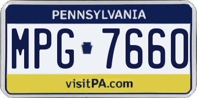 PA license plate MPG7660