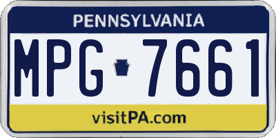 PA license plate MPG7661