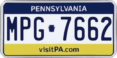 PA license plate MPG7662
