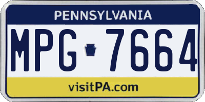 PA license plate MPG7664