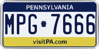 PA license plate MPG7666